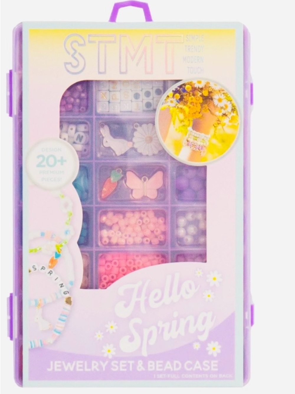 PAPER SOURCE, Hello Spring Jewelry Bead Set - Purple Case